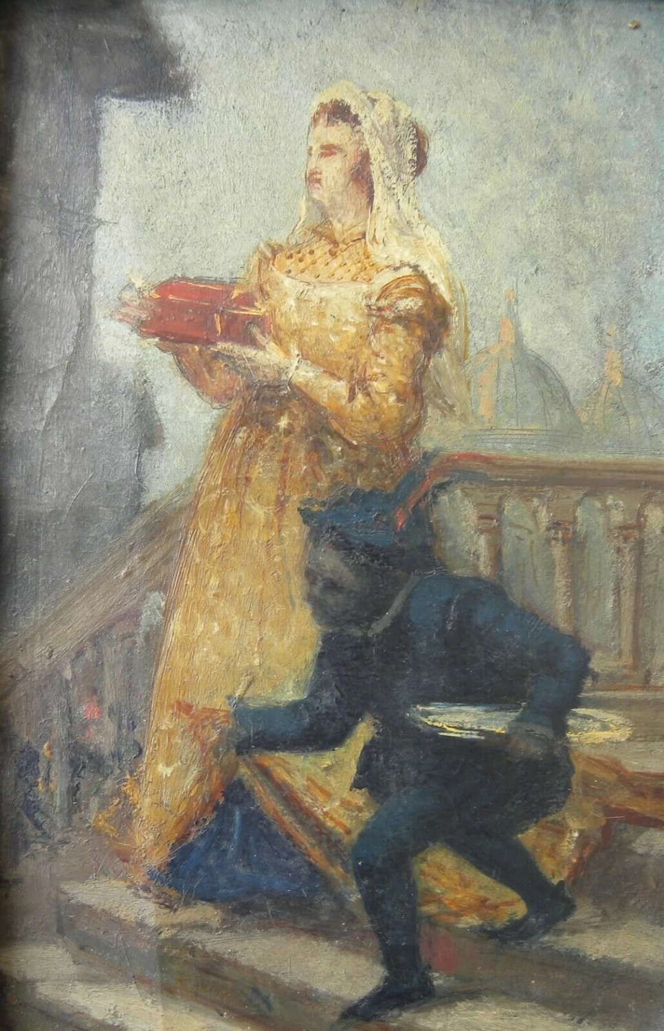 Damigella con cofanetto